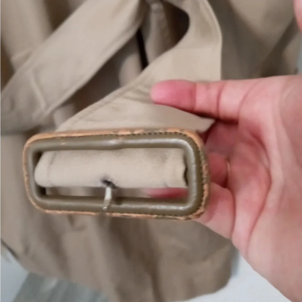Vintage Burberrys London Women’s 10 44 long beige Trench coat Nova Check lining - Picture 9 of 13